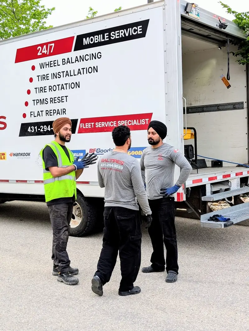 The BAL TIRES crew, certified mobile tire professionals
